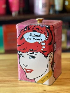 Benefit Cosmetics Limited Ed. Primed For Lovin'! Collectible Tin Canister, Rare - Picture 1 of 3