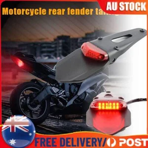 Motorcycle Dirt Bike Rear Fender Brake Stop TailLight Motocross Enduro Mudguards - Picture 1 of 15