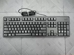 DELL USB Wired Keyboard KB212-B Business Office Quiet Keys Black - Picture 1 of 12