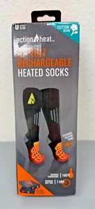 Action Heat 3.7V SML/MED Rechargeable Heated Socks 2.0 w/ Remote - Grey NEW - Picture 1 of 3