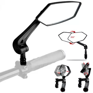 Handlebar Rear View Mirror Bicycle Mobility Scooter Bike Black Premium Useful - Picture 1 of 15