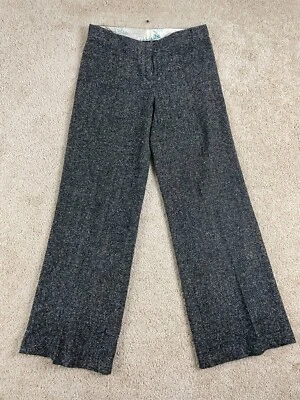 Pantalones de vestir vintage Poleci para mujer 30x30 ajuste regular pierna ancha frente plano negros Foto 1 de 4
