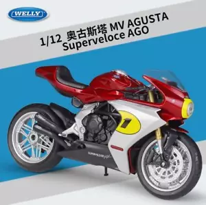 Welly 1:12 2022 MV Agusta Superveloce Ago Motorcycle Model Bike Toys Gift - Picture 1 of 8