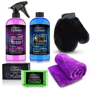 Kit Pulizia Auto Dettagli Barra Argilla Lavaggio Cutt Shampoo Senza Bordi Microfibra - Foto 1 di 6