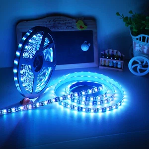 Tira Luces LED 12V azul 16.4ft tiras Luz Para decoracion habitacion Cuarto - Picture 1 of 9