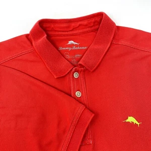 Tommy Bahama IslandZone Supima Hombre Rojo Manga Corta Polo Talla Grande - Imagen 1 de 7