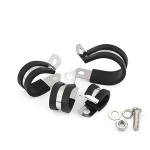 P-Clip Leitungsschelle mit Gummi Edelstahl 6-50mm Rohrschelle Halterungsschelle - Picture 1 of 10
