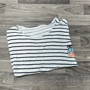 H&M Round Neck Short Sleeve White Striped Pullover Top Girl's Size 14 Yrs Plus - Picture 1 of 8