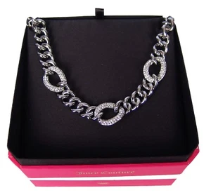 Autentica Collana Juicy Couture Pave Link Nuova Confezione Regalo Sacchetto - Foto 1 di 3