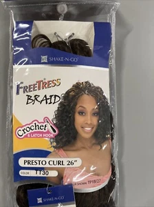FREETRESS Braid Presto Curl Synthetic Hair Crochet & Latch 26" Color TT30 - Picture 1 of 7