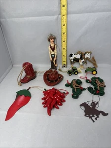 Southwest Western Cowboy Chili Pfeffer Thema Weihnachtsschmuck, Menge 11 - Bild 1 von 9