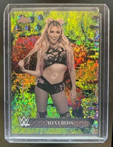 2025 Topps Chrome WWE x Cactus Jack Alexa Bliss Yellow Diamonds Refractor #25/75 - Picture 1 of 2