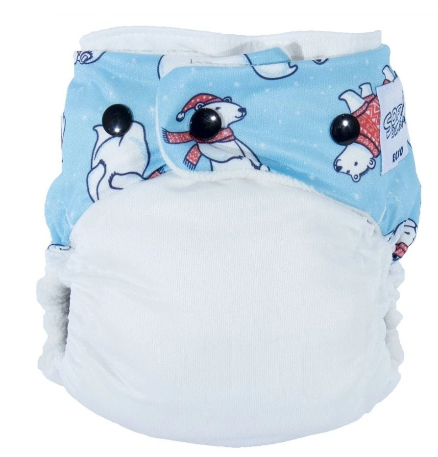SoftBums RARO NAVIDAD Ajustable Reutilizable Pañal Carcasa con Inserto 1 Nuevo Foto 1 de 4