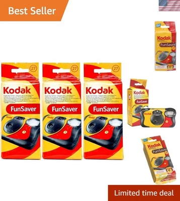 Fun Saver Disposable Camera 3-Pack - Compact 35mm with Manual Control - Image 1 of 4