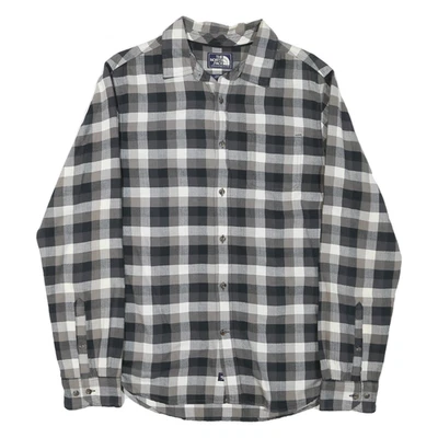 THE NORTH FACE Mens Black & Grey Check Shirt Cotton S Long Sleeve Casual - Image 1 of 4
