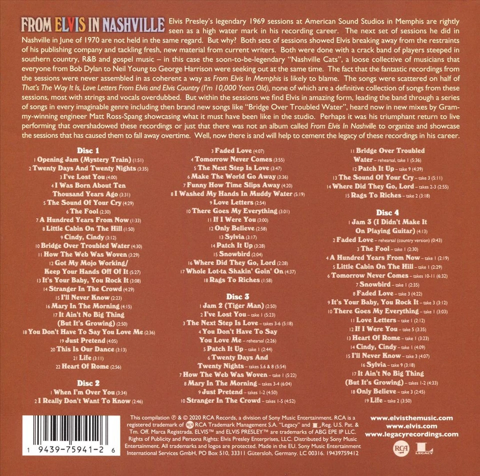 ELVIS PRESLEY FROM ELVIS IN NASHVILLE NEW CD Foto 1 de 1