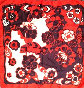 Auffälliger & Polyester bunter Druck entworfener Schal - 26" quadratischer gerollter Saum - Bild 1 von 3