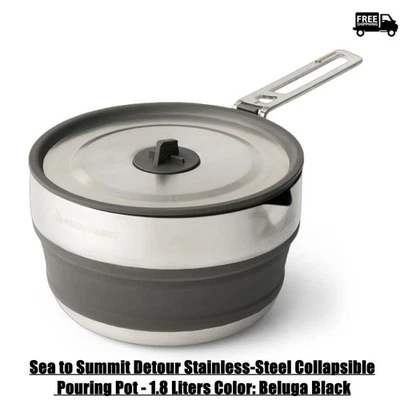 Sea to Summit Detour Stainless-Steel Collapsible Pouring Pot - 1.8 Liters Color: - Image 1 of 4