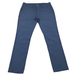 UNTUCKit Chancellor Pant Mens 38x34 Navy Blue Straight Fit Polyester Dress Pants - Imagen 1 de 10