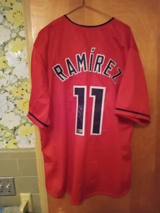 Jose Ramirez Signed Guardians Red Jersey Beckett (BS97309) - Picture 1 of 5