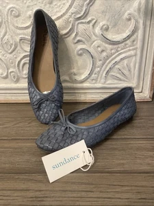 NEW! Women’s Bed Stu Roan Nataly Woven Leather Ballet Flats Blue Gray Size 9 - Picture 1 of 7