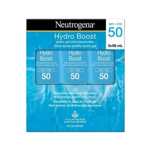 Pack de 3 lociones de gel de agua Neutrogena Hydro Boost protector solar FPS 50 88 ml. - Imagen 1 de 2