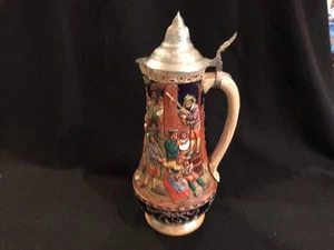Vintage Gerz W Germany Zinn Litted Bierstein Terrakotta Farbrand, 2 Liter,  - Bild 1 von 14