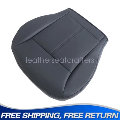 2007-2014 Fit For Ford Edge SEL Front Passenger Bottom Leather Seat Cover Black - Image 1 of 4