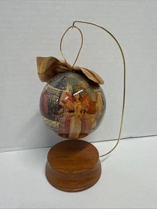 Mattel Barbie Decoupage Christmas Ornament With Stand 1997 Vtg - Picture 1 of 4