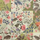 oneOone Cotton Flex Beige Fabric Florals Floral Sewing Material-y4L