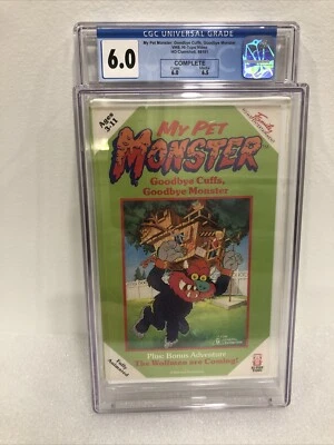1987 My Pet Monster, Goodbye Cuffs￼ VHS, CGC Graded 6, Rare Australian Version! - Image 1 of 4