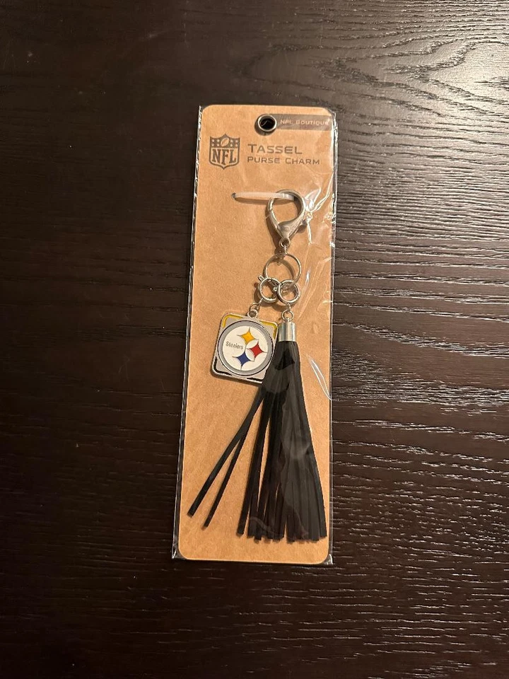 ¡Oferta! NFL Pittsburgh Steelers Dije y Borla Cartera Bolsa de Libros Llavero WH Foto 1 de 1