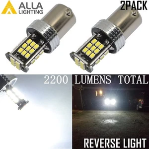 Alla Lighting 1156 6000K 30-LED Back Up Reverse Lights Backup Bulbs Lamps,White - Picture 1 of 7