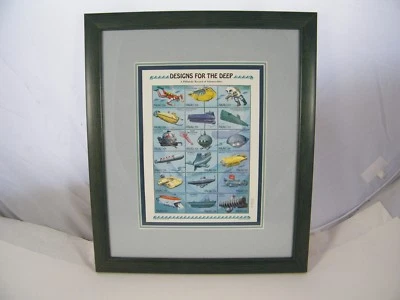 1995 PALAU DESIGNS FOR THE DEEP FRAMED PLATE BLOCK STAMPS RECORD OF SUBMERSIBLES - Image 1 of 4