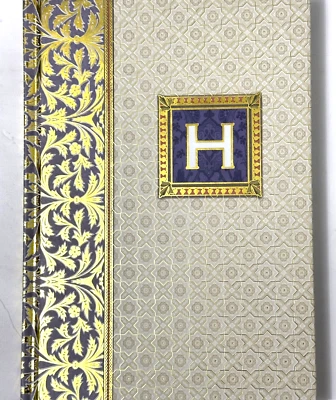 Journal Monogram "H" HardcoverGold Highlights 116 Lined Ruled Pages, 8.5"x 6" - Image 1 of 4