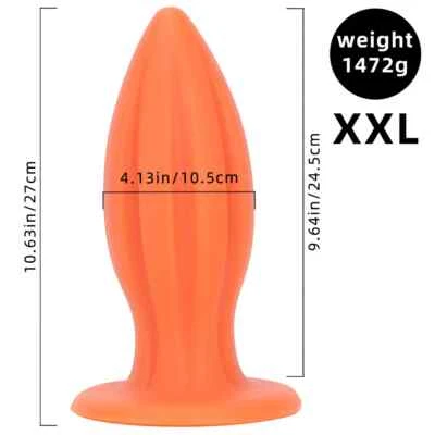 Suction Cup Anal Plug Dilator Large Anal Training Soft Expanded Soft XXL Dildo Foto 1 de 4