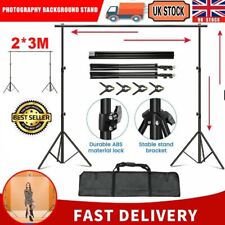 Adjustable Photography Studio Background Support Stand Screen Backdrop Kit 2x3M
