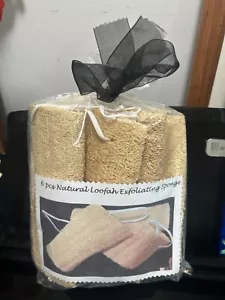 6x Natural Loofah Luffa Exfoliating Bath Body Scrubber - Picture 1 of 4