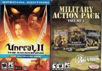 Military Action Pack & Unreal II The Awakening XMP PC New Boxed XP 4 Full Games - Image 1 of 2