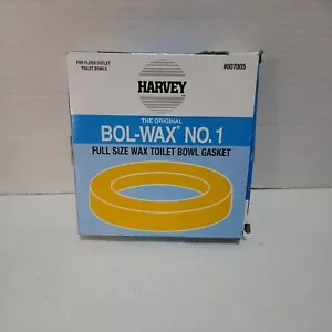 Anello cera Harvey's Bol-Wax polietilene/cera per linee di scarico da 3 pollici e 4 pollici - Foto 1 di 4