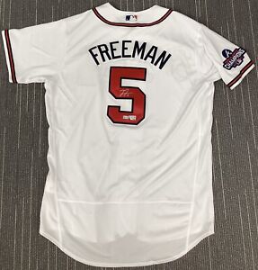 Freddie Freeman Signed Jersey Atlanta Braves WS Baseball Autograph Fanatics MLB