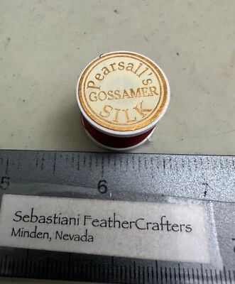 Vintage Claret Pearsall's Gossamer Silk Thread 45 Meters One Spool - Image 1 of 3