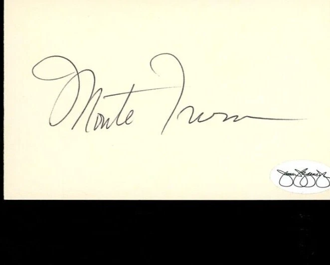 Monte Irvin Signed Index Card - Image 1 of 1