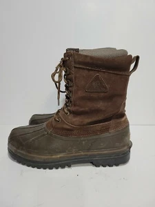 ROCKY THINSULATE BROWN LEATHER LINED WINTER SNOW MENS 10 BOOTS - Picture 1 of 4