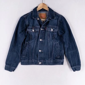 Levi Strauss Jacket Youth Medium 10-12 Blue Denim 100% Cotton Button Up Casual - Picture 1 of 9