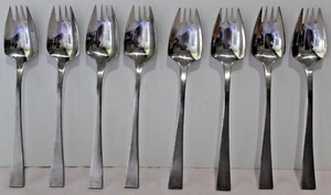 Sporks Splayds 8x Piece Pastry Desert Parfait Buffet Cake Fork Spoon Stainless - Picture 1 of 24