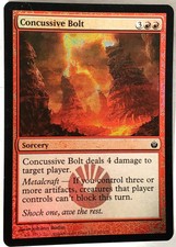 Magic: The Gathering Concussive Bolt Mirrodin Besieged Sorcery Red Common Bodin