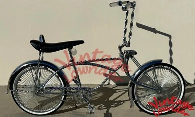 LOWRIDER COLLECTION ALL CHROME TWISTED 20" CRUISER BIKE 144 SPOKES COASTER BRAKE - Image 1 of 4