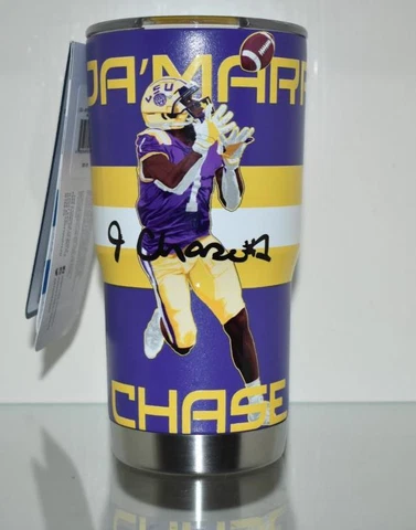 GameTime Sidekicks LSU Tigers Ja'marr Chase 20 oz. Tumbler NWT Cover