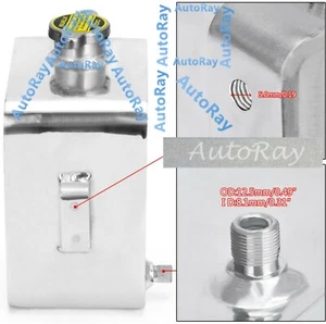 2L Universal Full Aluminum Coolant Radiator Overflow Recovery Water Tank Bottle - Picture 1 of 9